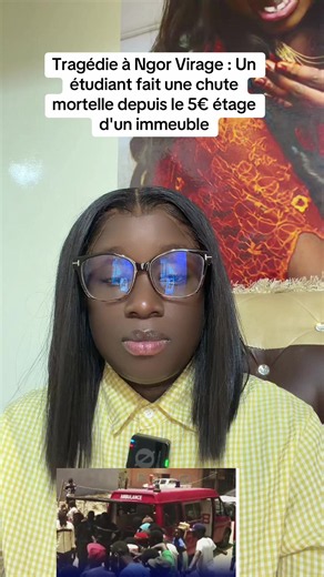 Tragédie à Ngor Virage : Un étudiant meurt en tombant du 5ème étage