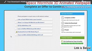 Space Wormhole 3D Animated Wallpaper & Screensaver Download Free (Download Now)