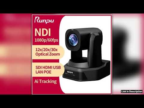 Runpu 1080P60fps NDI Conference PTZ Video Camera 122030x Zoom Ai Auto Tracking PTZ SDI Camera HDMI