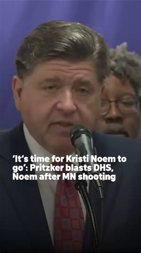Illinois Gov. JB Pritzker blasted DHS Secretary Kristi Noem during a bill-signing event at Joliet Junior College today, saying Noem should resign following the fatal ICE shooting in Minneapolis. #minnesota #ice #minneapolis | NBC Chicago