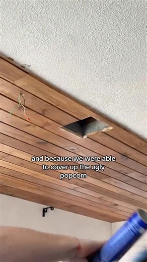 transforming our entire home with the warm embrace of wood 🪵 🪚#DIYWoodCeilings #LogCabinVibes #HomeImprovement #WoodCeilingInstallation #DI-002 | brittneymariechandler