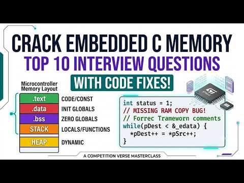 Master Embedded C Memory Layout: 10 Real-Time Scenarios With Code Fixes