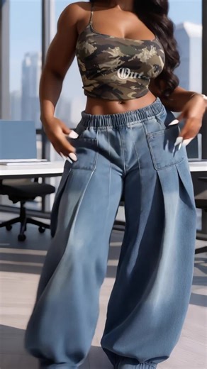 UOOZEE Women's Spring Autumn Boyfriend Style Retro Jeans Solid Color Oversized Loose Pleated Pockets Elasticity High Waist Lady Jean Pants Bottoms(Fits Larger at Waist - Check Size Guide or OrderOne Size Down) Casual stacked jeans baggy jeans#fpy #OOTD #ootdfashion #womens #tiktokmademebuyit