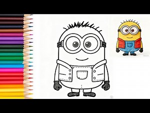 How to coloring Minions for kids and toddlers