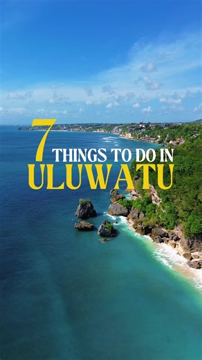 7 things to do in Uluwatu, Indonesia 🇮🇩 Somewhere you can’t miss in Bali on your Bali trip 🌺 1. Thomas beach - a quiet beach with beautiful turquoise water and sunbeds available to rent 🏝️ 2. Kecak dance - a cultural performance at Uluwatu temple with an ocean backdrop 🔥 3. Suluban beach - enter through a cave to reach this gorgeous surf spot 🏄‍♀️ 4. Nusa penida day trip - breathtaking views just a ferry away 🪨 5. Uluwatu temple - perched on a cliff this temple has gorgeous sunset views (