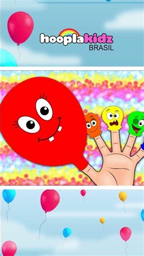 A Família do Dedo em Balões 🎈 Cante Comigo #hooplakidz #musicainfantil #aprenda