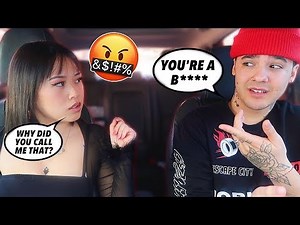 CALLING MY GIRLFRIEND THE "B" WORD TO SEE HER REACTION! *NEVER AGAIN*