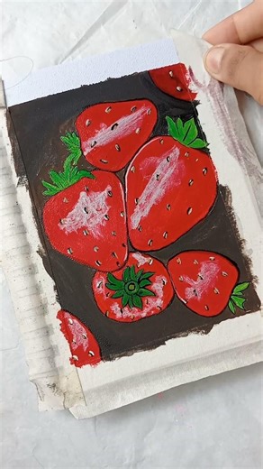 easy strawberry drawing 🍓#drawing #tutorial #strawberry #ytshorts #art