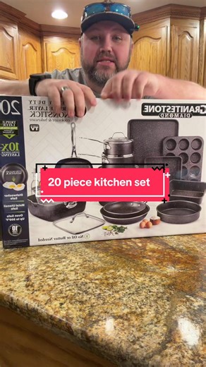20 piece kitchen set cookware #cookingset #potsandpans #kitchenhacks #tiktokshopholidayhaul #tiktokshopcreatorpicks