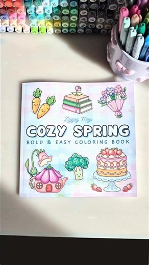 Flip through my Cozy Spring coloring book 🌸 Simple, bold, beginner-friendly pages to welcome spring🌷