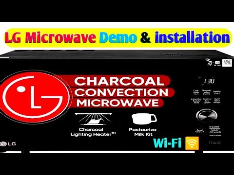 how to LG Microwave demo & installation || LG MJEN286UFW Microwave WiFi Installation