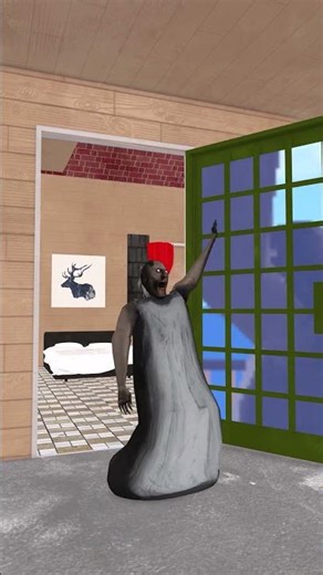 Stupid Door or Stupid Granny #granny #3danimation #funny #short