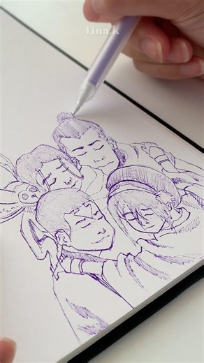 Sketch with me: Avatar the last airbender gang