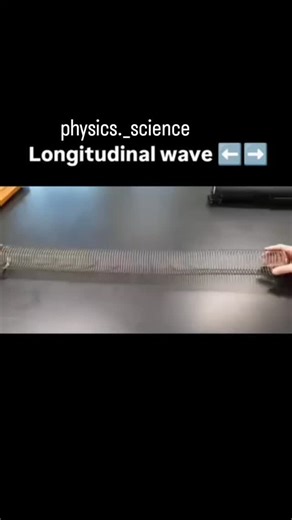 @physics._science on Instagram‎: "A longitudinal wave is a type of wave in which the particles of the medium move parallel to the direction of wave propagation. شەپۆلی درێژخایەن (Longitudinal wave) ئەو جۆرە شەپۆلەیەیە کە جوڵەی تەنەکان لە هەمان ئاراستەدا دەبێت کە شەپۆلەکە بڵاودەبێتەوە. واتە تەنەکان پێش و دوا دەچن، نەک سەرەوە–خوارەوە. physics._science"‎