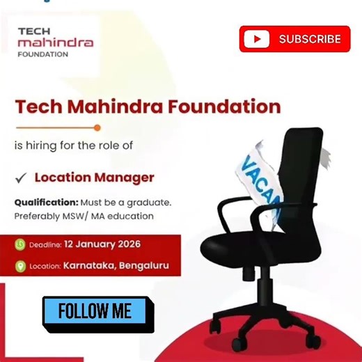 Tech Mahindra Foundation Hiring | Location Manager Job | NGO Jobs 2025