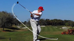 Golf clubs in the presidential seal? At Trump speech, fake emblem has golfy twist