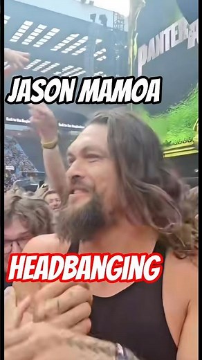 Jason Momoa headbanging at Back To the Beginning #pantera #ozzyosbourne #blacksabbath #jasonmomoa