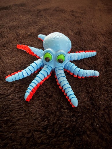 3D Printed Articulated Octopus Fidget – Flexible Sensory Toy With Moving Tentacles - Etsy