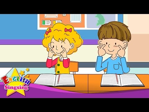 Touch your eyes. Sit down. (Imperative sentence) - English song for Kids - Enjoy the song