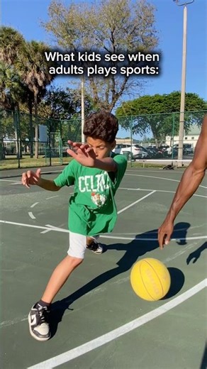 How kids see adults that play sports🏀