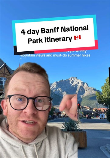 Planning your first trip to the Canadian Rockies? This is the ultimate 4 day Banff National Park itinerary for summer, perfect for first timers flying into Calgary and wanting to see the absolute best of Alberta in one epic road trip. Day 1 starts with arriving in Calgary and heading straight into Banff National Park. We take the gondola up Sulphur Mountain for unreal Rocky Mountain views and that classic Banff town backdrop. Day 2 is the bucket list day: sunrise at Moraine Lake followed by expl