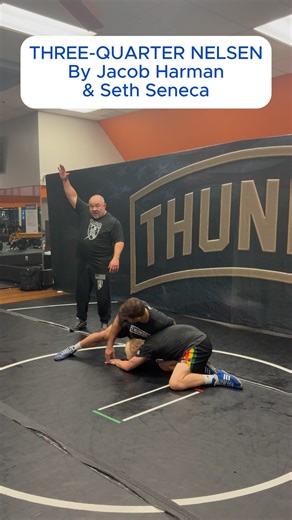 @judo.law on Instagram: "THREE-QUARTER NELSEN Turn Defense into POINTS Team Thunder Wrestling coaches Jacob Harman and Seth Seneca break down a 3/4 Nelson defense that turns a failed single-leg attempt into a scoring opportunity. Key details: - Kill the single-leg momentum - Secure the 3/4 Nelson correctly - Transition immediately to score This is high-level wrestling IQ—don’t just defend… capitalize. Team: @teamthunderwrestling #Wrestling #TeamThunder #34Nelson #WrestlingDefense #SingleLegDefen