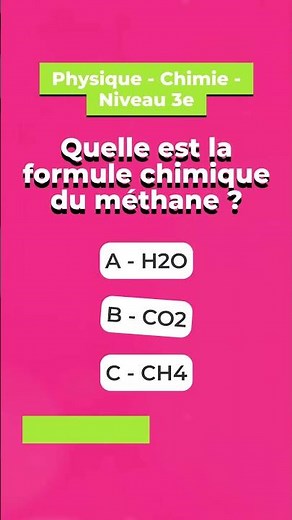 Physique-Chimie 3e : Connaissez-vous les formules chimiques ?