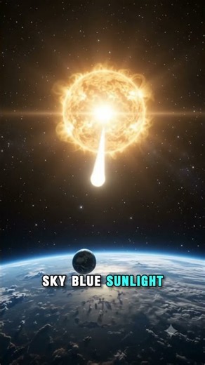 🌍☀️ Why Is the Sky Blue? The Amazing Science Explained! #Shorts