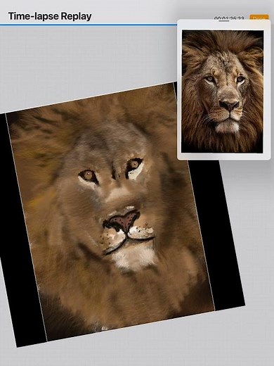 Roar in the Making 🦁 | Lion Drawing Procreate Timelapse #lion #animalart #procreate #wildlife