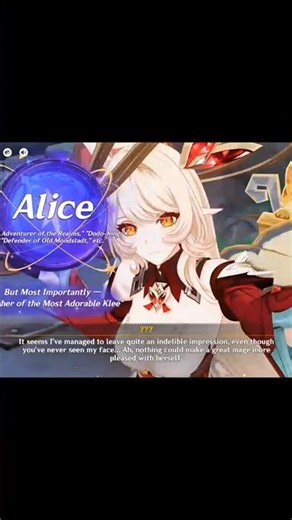 Alice's FIRST Appearance in Genshin Impact Was INSANE😳🔥 #shorts #genshinimpact #anime