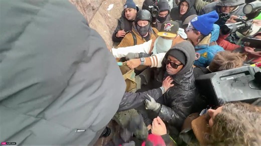 🔥🚨 BREAKING: Conservative activist Jake Lang is PULLED into a crowd of rioters and TAKEN AWAY! Thousands of left-wing agitators are now becoming EXTREMELY violent in Minneapolis SEND IN THE TROOPS! 🔥 It's an ALL-OUT assault on Law Enforcement and conservatives... | Barron Trump Fans