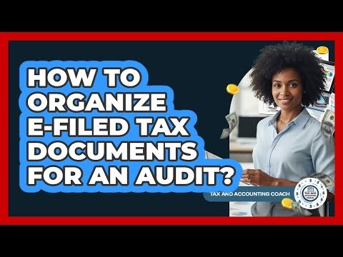 How To Organize E-Filed Tax Documents For An Audit?