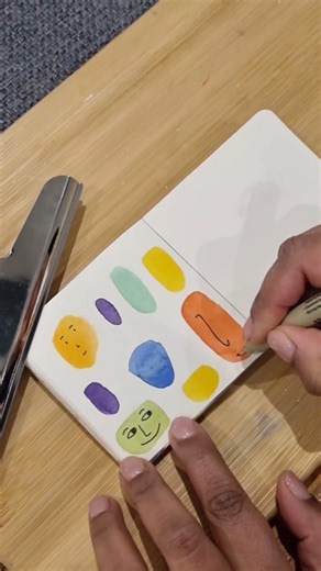 Loose watercolour faces full of personality 🎨🙂