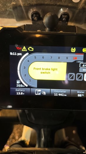 Daniology Motovlogs on Instagram: "⚠️ “Front brake light switch” ✅ Meaning in simple words This error means your front brake lever is not properly sending the signal to turn ON the brake light. So when you press the front brake: • The brake light may not glow, OR • It may stay ON all the time, OR • The switch is loose, dirty, damaged, or stuck. Your bike’s computer detects this and shows the warning. ⸻ 🛠️ Why this is important If the brake light doesn’t work: • Vehicles behind you won’t know wh