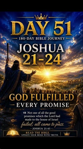 Day 51 Bible Reading | Joshua 21–24 🔥 #god #prayer #gospelmusic