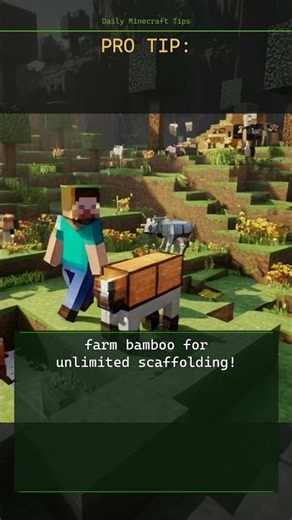 Minecraft tip: farm bamboo for unlimited scaffolding! 🌾