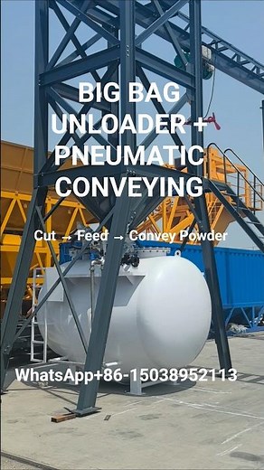 Big Bag Unloader with Pneumatic Conveying System | Efficient Powder Feeding Solution Cement Bulk