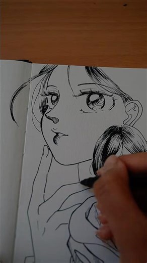 Easy Manga Drawing Process #art #drawingprocess #drawing #pendrawing #manga #mangaart #mangadrawing