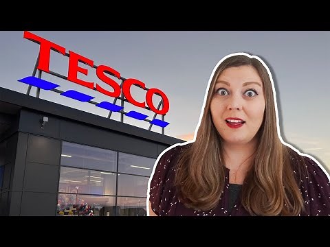 Grocery shopping in a British supermarket (First time shopping at Tesco)