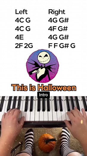 This ais Halloween Intro Piano Easy Tutorial 🎃 #piano #halloween #nbc #lifeontiktok #tiktokpartner