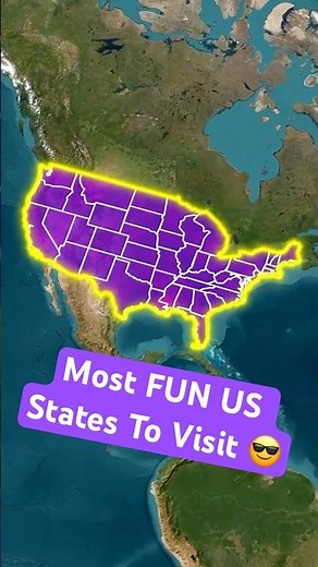 Top 5 Most Fun States in America Ranked #travel #usa #geography