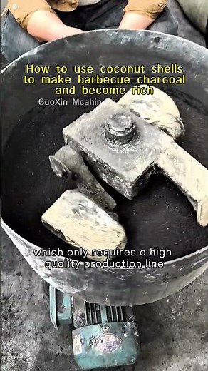 How to make barbecue charcoal from coconut shells and get rich#charcoalmachine #bbq #coconut #fyp