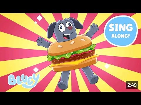 Burger Dog 🍔🎤| FULL SONG | Bluey sing-Along Lyric video