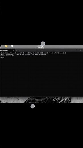 Run Python program in Python terminal directly #python #helloworld #commandpromptpython