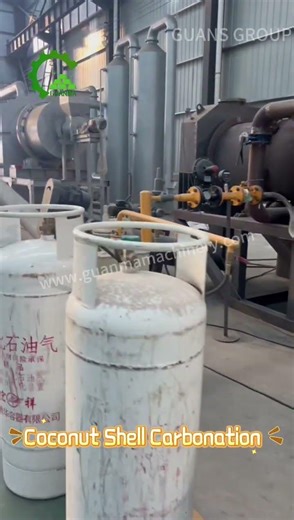 #CoconutShellCharcoal Coconut Shell Carbonization | Biomass Carbonization Machine #Carbonization