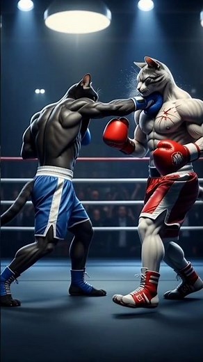 Epic Cat Boxing Match 🥊💥#www #boxing #catvideos