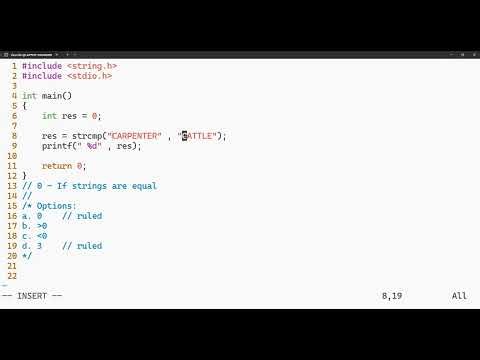 Tricky C MCQ: Comparing "carpenter" vs "cattle" (ASCII Logic Explained)