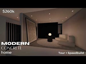 Bloxburg | Modern Concrete Home | House Tour + Speedbuild