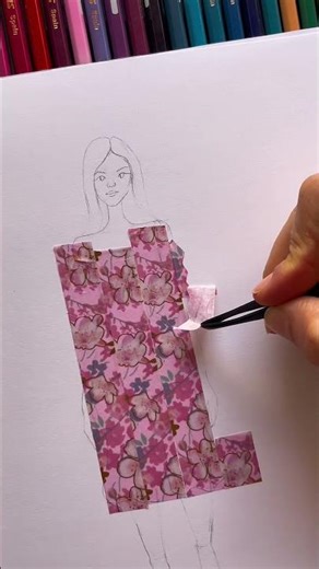 Collage with #tape, a creative way in fashion design #asmr