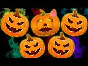 Five Jack O Lanterns Jumping On The Bed + Spooky Scary Skeleton Songs For Kids ‪@HooplaKidzBabysitter‬